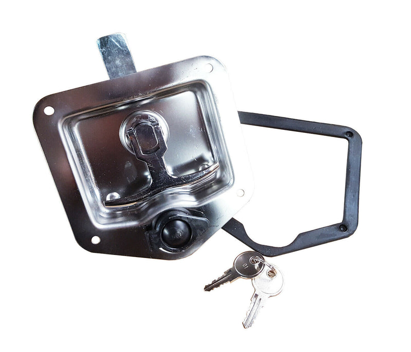Stainless Steel Pull and Twist Latch with Keys Trailer Truck Tool Box Door Lock