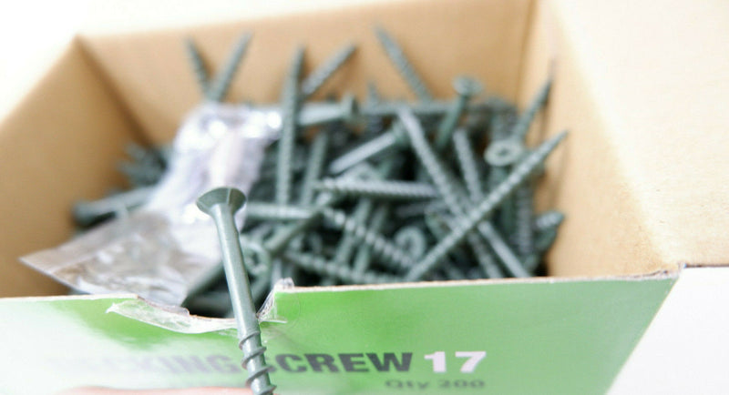 Green Decking Screws 50-75 mm Weather Treated Pozi Countersunk Fencing Fasteners