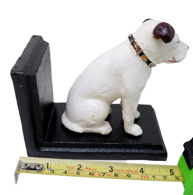 Cast Iron HMV Nipper Dog Bookends Ornament Terrier Figurine Books Cds Vinyls Lps
