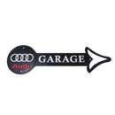 Cast Iron Audi Garage Straight Arrow Sign Audi Logo Workshop Shop Wall Plaque