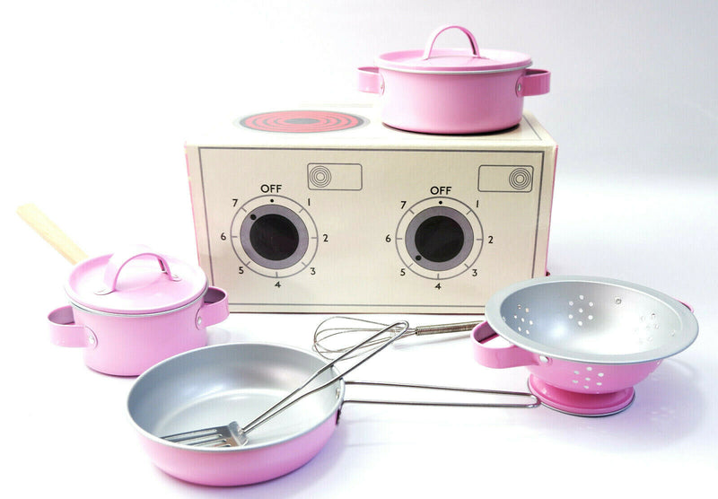 Sass and Belle Children Toy TeaSet Cooking set Kitchen Suitcase Metal Tin
