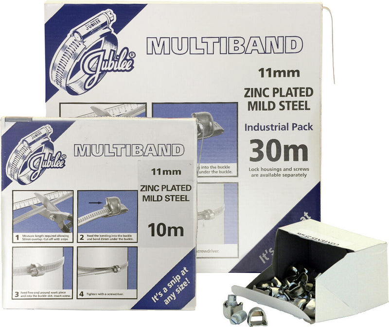 JUBILEE 'Multiband' Mild Steel Banding 11mm Banding Length 10 or 30 meters