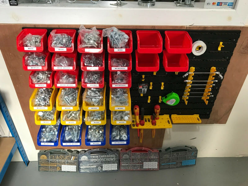 1,830 PIECE M8, M10, & M12 Nut, Bolt & Washer Workshop Assortment Refill Kit