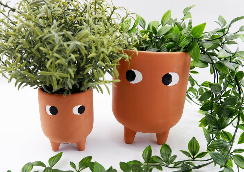 Sass & Belle Leggy Terracotta Planter & Little Leggy Terracotta Planter Set Gift