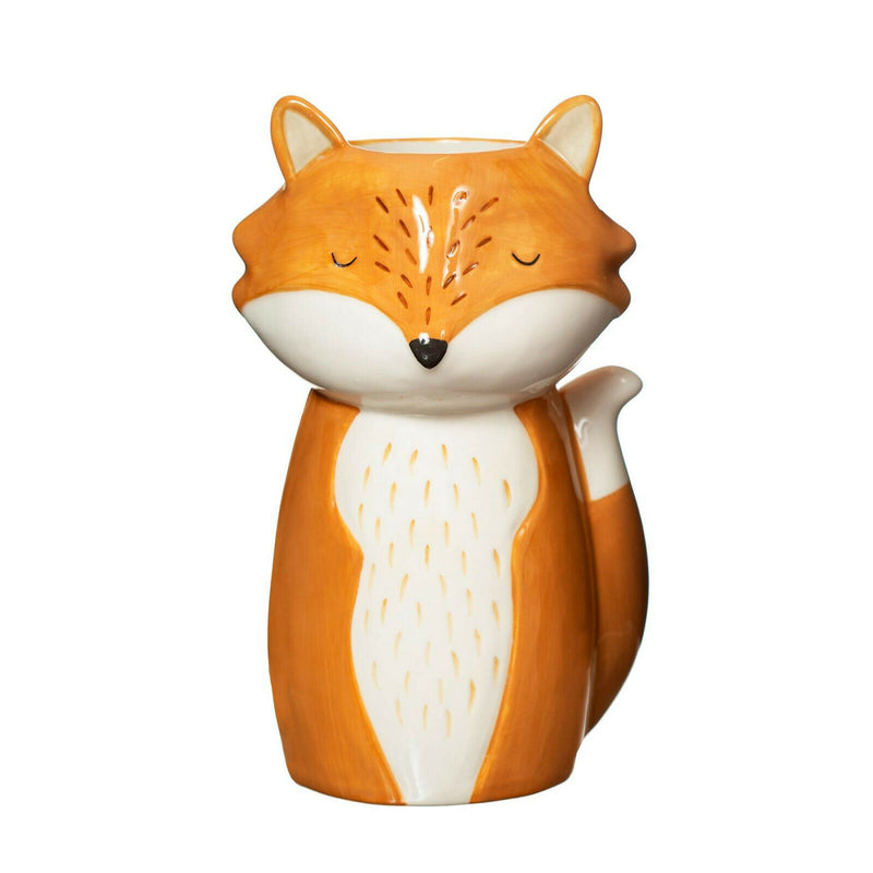 Sass & Belle Forest Folk Finley Fox Shaped Ceramic Vase Flowers Gift Boxed