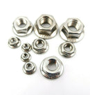 M3 M4 M6 M8 M10 Flanged Nuts Stainless Steel Hex Flange Nut Serrated A2