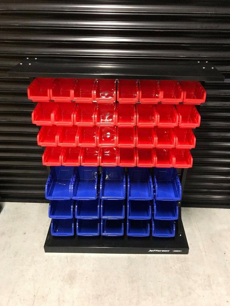 47 Piece Free Standing Storage Bin System DIY Garage Organiser