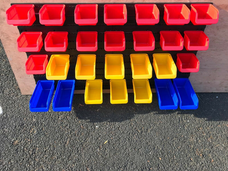 44 Piece Plastic Storage Bins With Backboard For Wall Mounting Tool Organiser