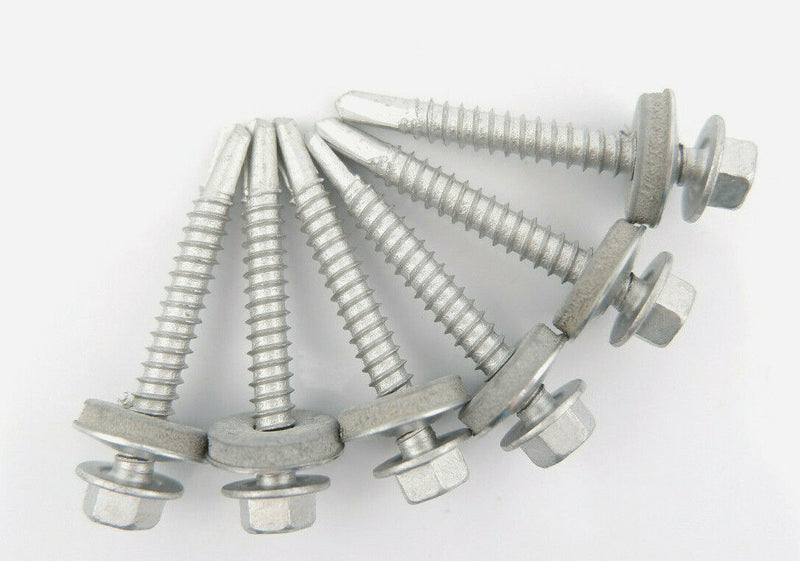 (Pack OF 100) 5.5 x 51mm Tech Screws for roofing & cladding self drill tek screw
