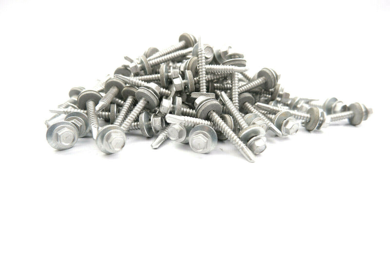 (Pack OF 100) 5.5 x 43mm Tech Screws for Roofing & Cladding Self Drill Tek Screw