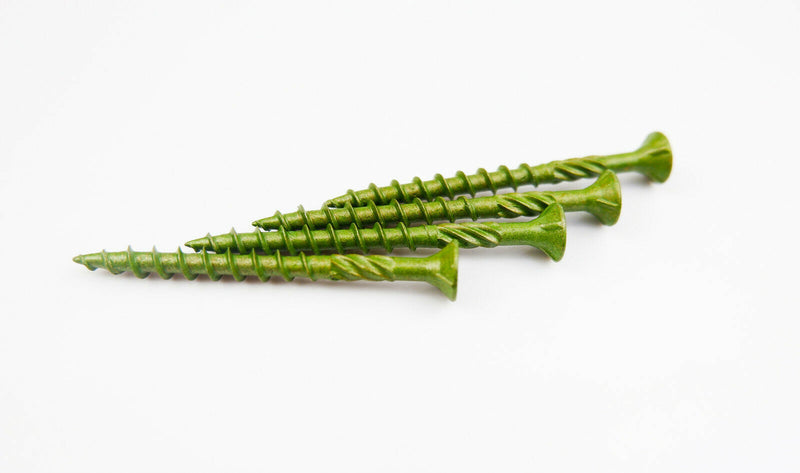 TIMco GREEN DECKING SCREWS 4.5 x 50mm COATED POZI COUNTERSUNK CSK EXTERIOR PZ2