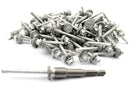 (Pack OF 100) 5.5 x 57mm Tech Screws for roofing & cladding self drill tek screw