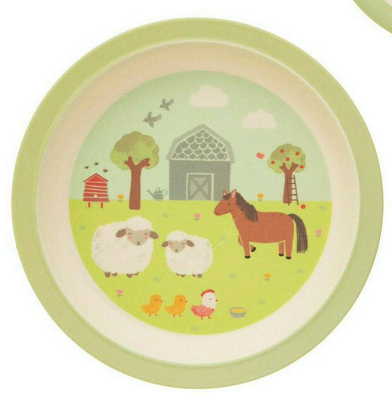 Sass And Belle Farmyard Friends Bamboo Tableware Set Baby / Child Gift Idea
