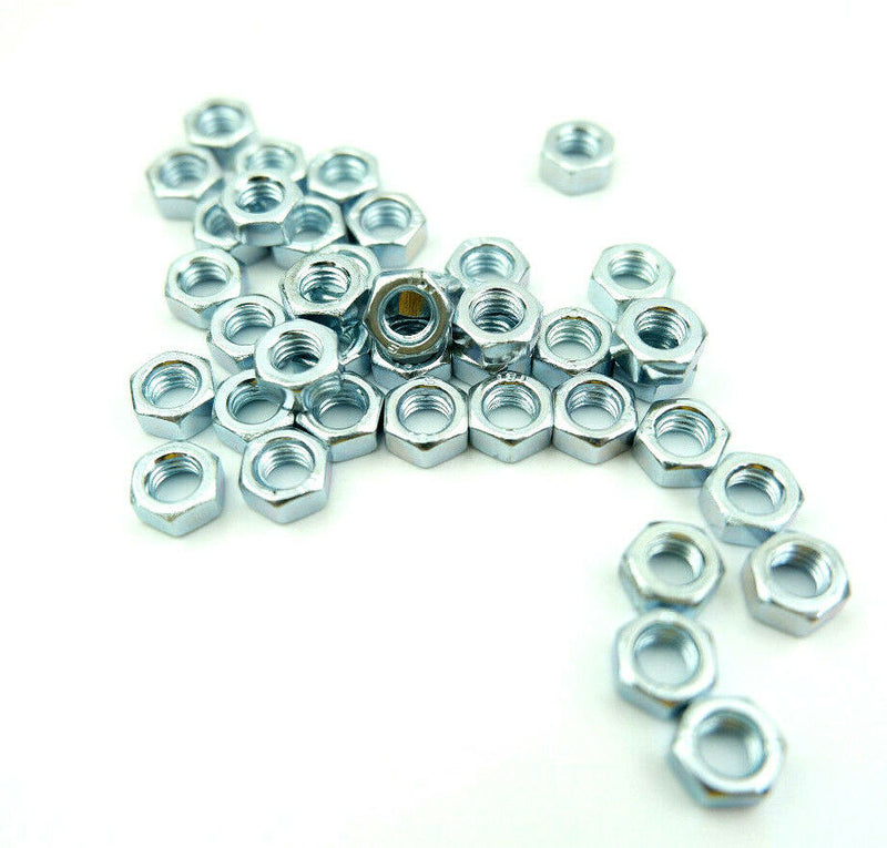 Bright zinc Plated Metric Hexagon Hex Full Nuts DIN 934 M4 M5 M6 M8 M10 M12