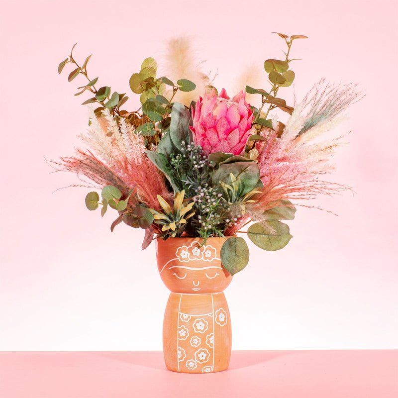 Sass & Belle Frida Kahlo Terracotta Vase Mexican Design
