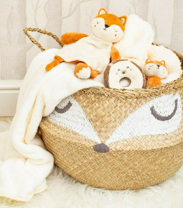 Sass and Belle Woodland Fox Basket Bedroom Nursery Toys Tidy Kids Home Decor