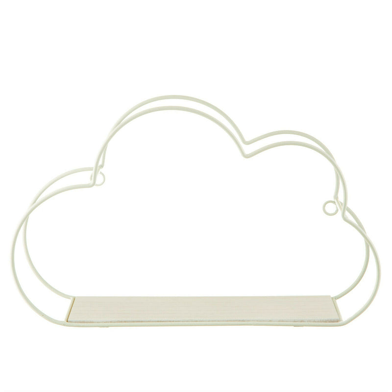 Sass and Belle Children White Cloud Shelf Nursery Bedroom Home Baby Wall Weather