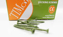 TIMco GREEN DECKING SCREWS 4.5 x 50mm COATED POZI COUNTERSUNK CSK EXTERIOR PZ2