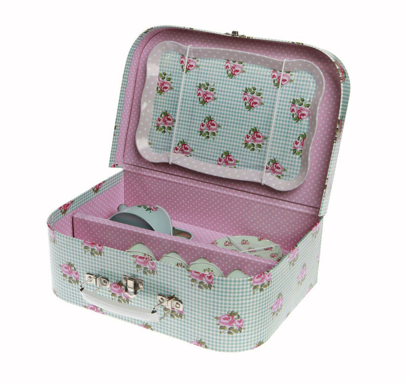 Sass and Belle Children Toy TeaSet Cooking set Kitchen Suitcase Metal Tin