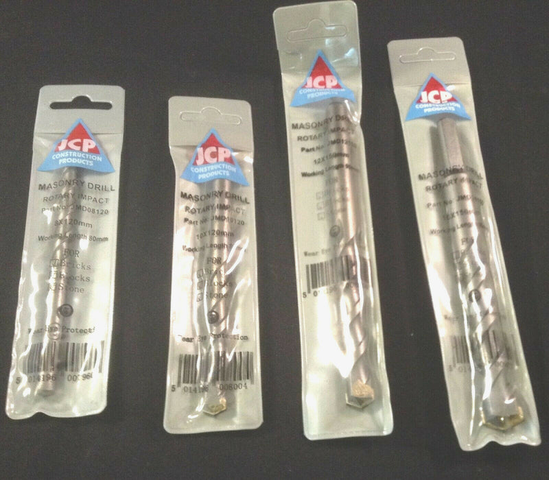 JCP - MASONARY DRILL ROTARY IMPACT DRILL BIT 8x120mm 10x120mm 12x150mm 16x150mm