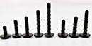 Set of 215 Assorted No.4 6 8 & 10 Black Flange Pozi Pan Self Tapping Screws