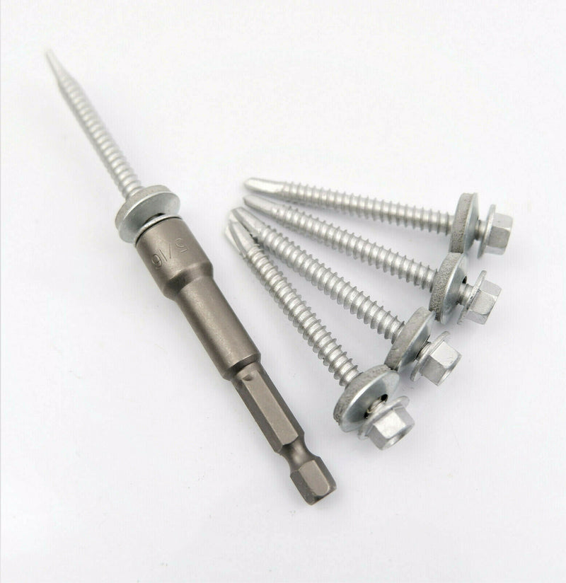 (Pack OF 500) 5.5 x 57mm Tech Screws for roofing & cladding self drill tek screw