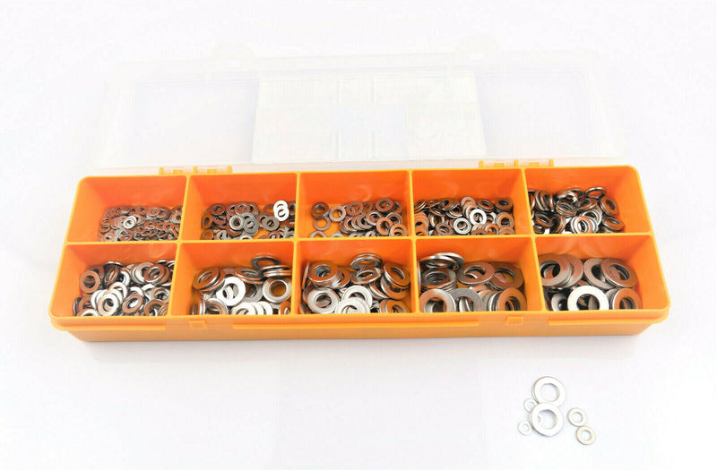 580 pcs A2 Stainless Steel form a washer kit set M3 M4 M5 M6 M8 M10 4mm 5mm 6mm