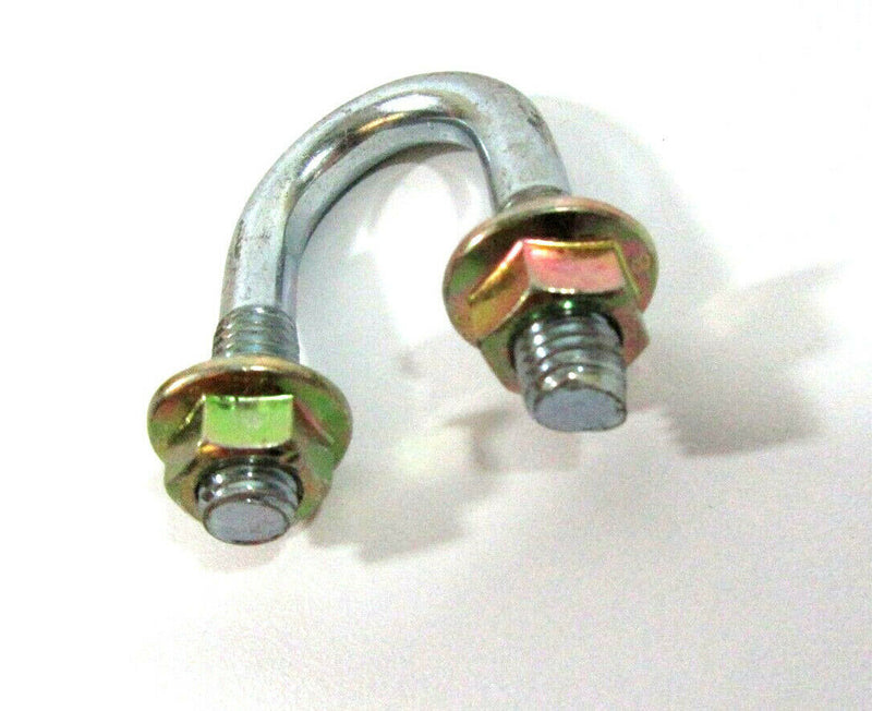 M10 U Bolts Round Type, Width 25mm x Height 50mm Thread 25mm c/w FLANGE NUT PAIR