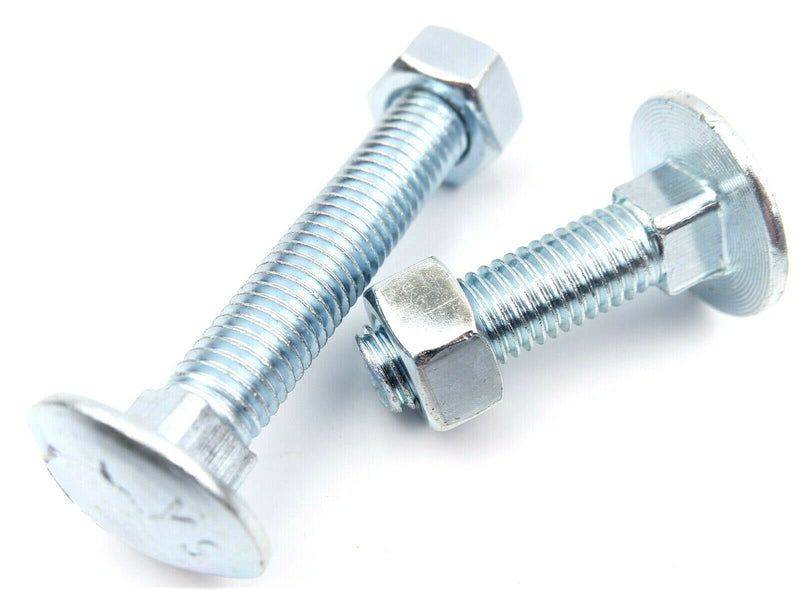 M6 Cup Square Coach Carriage Wood Bolts Bulk Deal 300Piece with Nuts and Washers