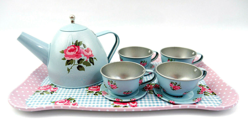 Sass and Belle Children Toy TeaSet Cooking set Kitchen Suitcase Metal Tin