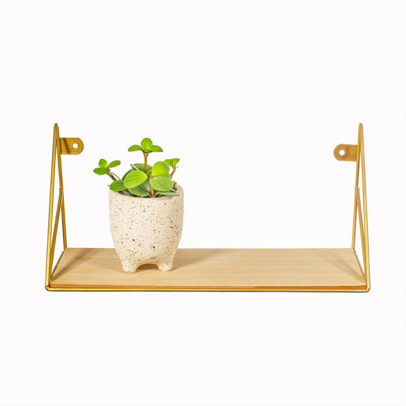 Sass & Belle Gold Loft Metal Wall Shelf Modern Storage Hanging Hallway Shelves