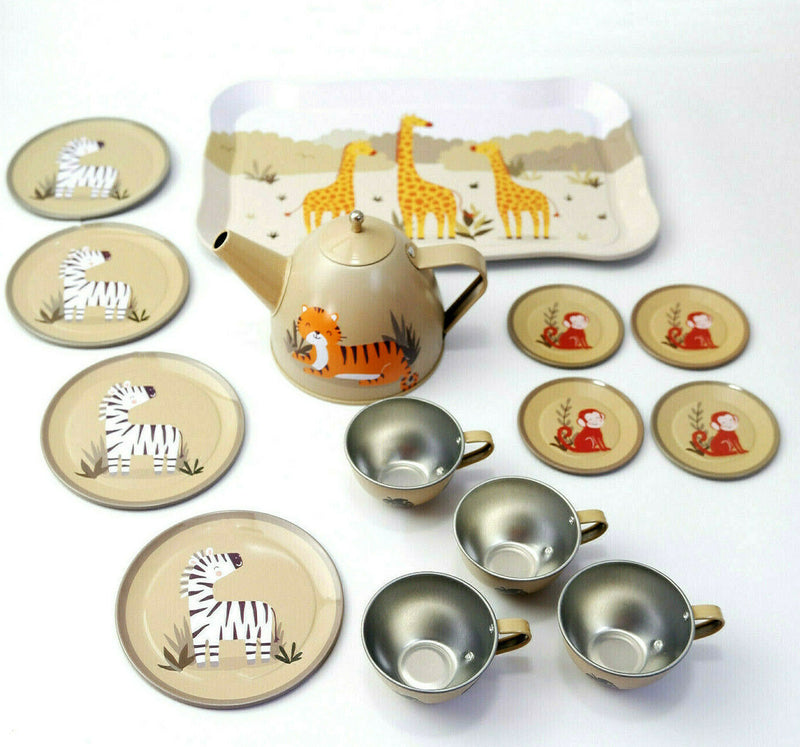 Sass and Belle Children Toy TeaSet Cooking set Kitchen Suitcase Metal Tin