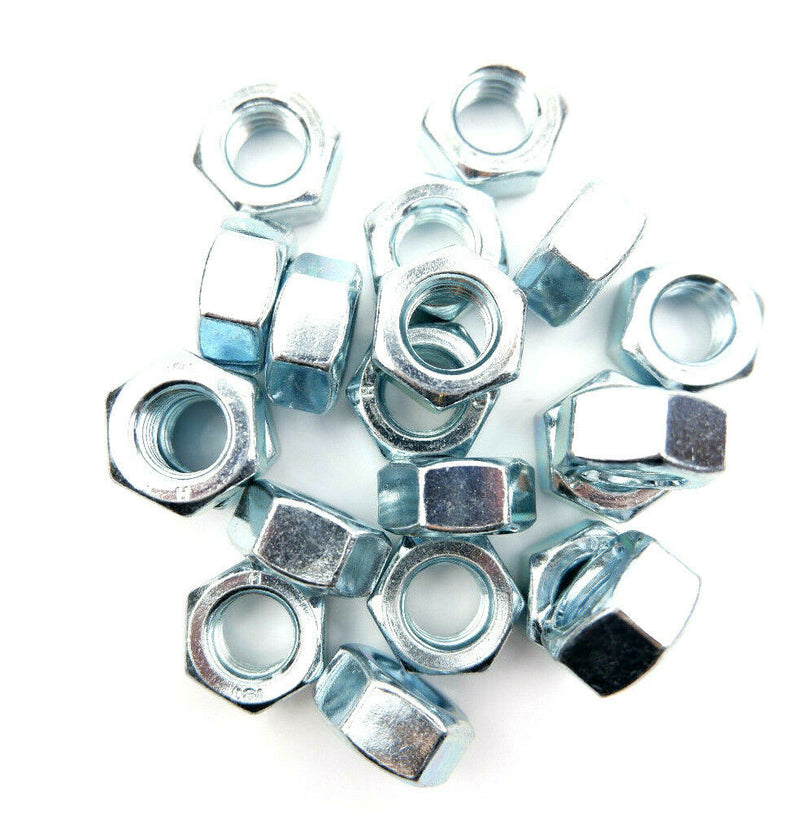 Bright zinc Plated Metric Hexagon Hex Full Nuts DIN 934 M4 M5 M6 M8 M10 M12