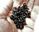 BLACK SELF DRILLING CAR INTERIOR PANEL SCREWS - SELF TAPPING ZINC
