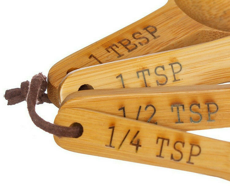 Sass & Belle Bamboo Measuring Spoons Baking Kitchen Tools Baker Cooking Weighing