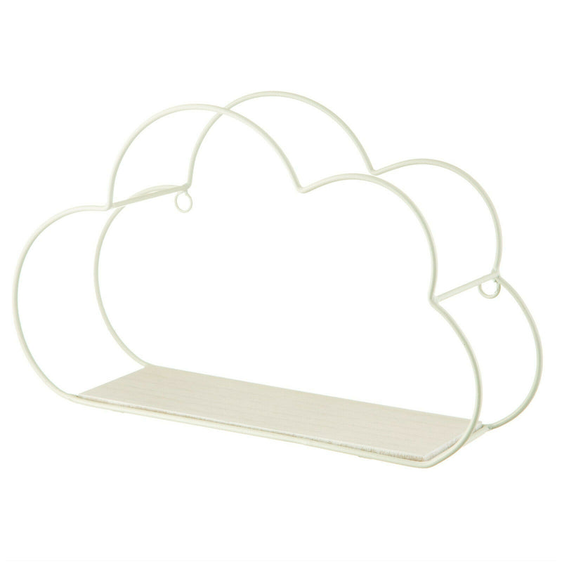Sass and Belle Children White Cloud Shelf Nursery Bedroom Home Baby Wall Weather