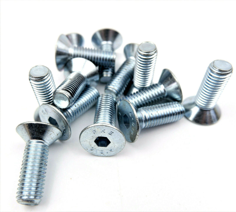 M10 x 30mm Countersunk Socket Allen Head bolts,BZP, 10.9 Grade,10mm Pack of 10