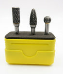 Jefferson 3pc TCT rotary burr Rotary Burr Set in Mini-Box Tungsten Carbide HSS