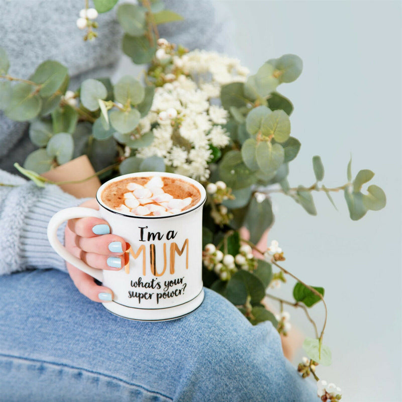 Sass & Belle I'm A Mum, What's Your Super Power? Ceramic Gift Boxed Mug Mother