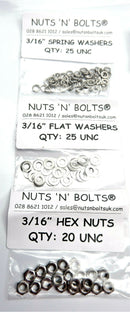 UNC 450+ Stainless Steel Hex Bolts, Nyloc Nuts & Washer Assorted Pack Kit A2