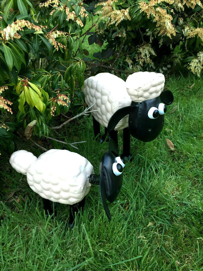 Primus Metal Shaun The Sheep AND Timmy The Sheep Garden Ornament Set Gift Idea