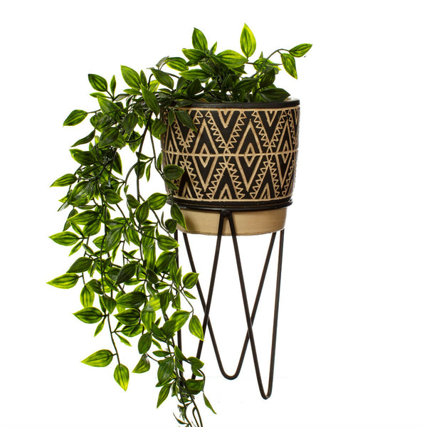 Sass & Bell Nomad Plant Stand Planter with Wire Stand Planter Home Pot Decor