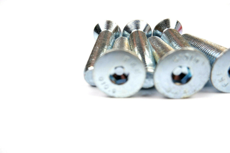 M20, 10.9 GRADE ZINC COUNTERSUNK CSK SOCKET CAPS SCREWS, ALLEN KEY BOLTS HEX