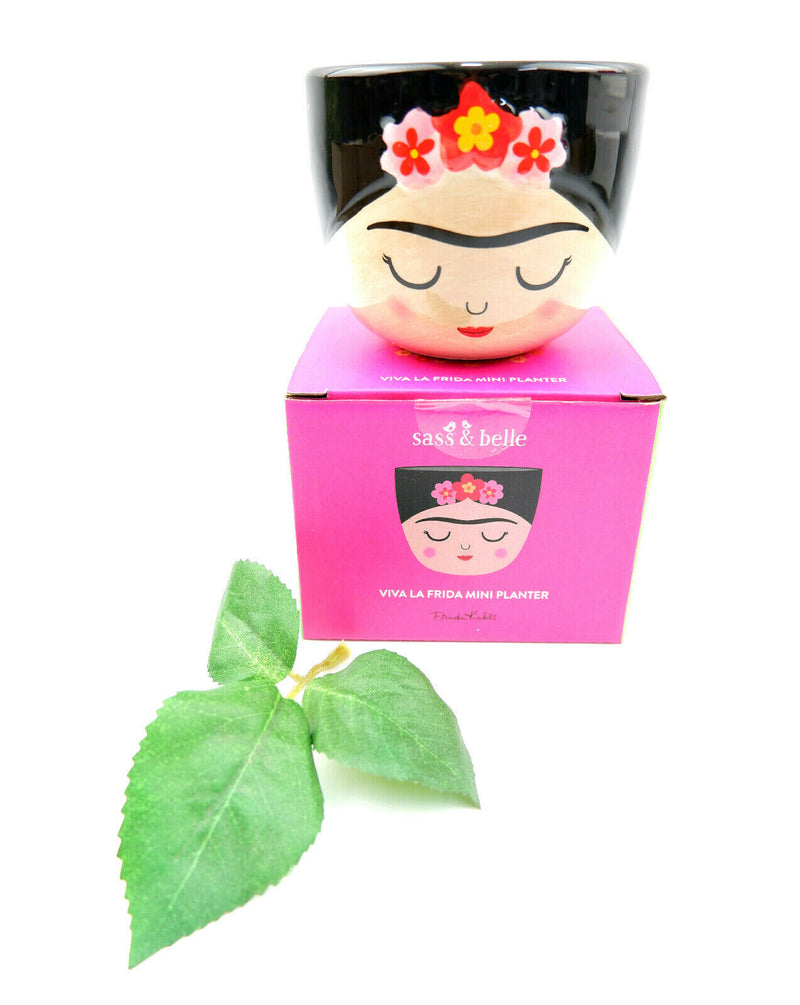 Sass & Belle Mini Small Frida Kahlo Face Planter Flower Plant Pot Home Decor