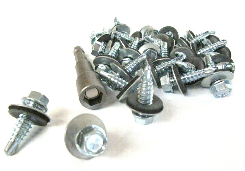(Pack OF 100) 5.5 x 25mm Tech Screws for roofing & cladding self drill tek screw