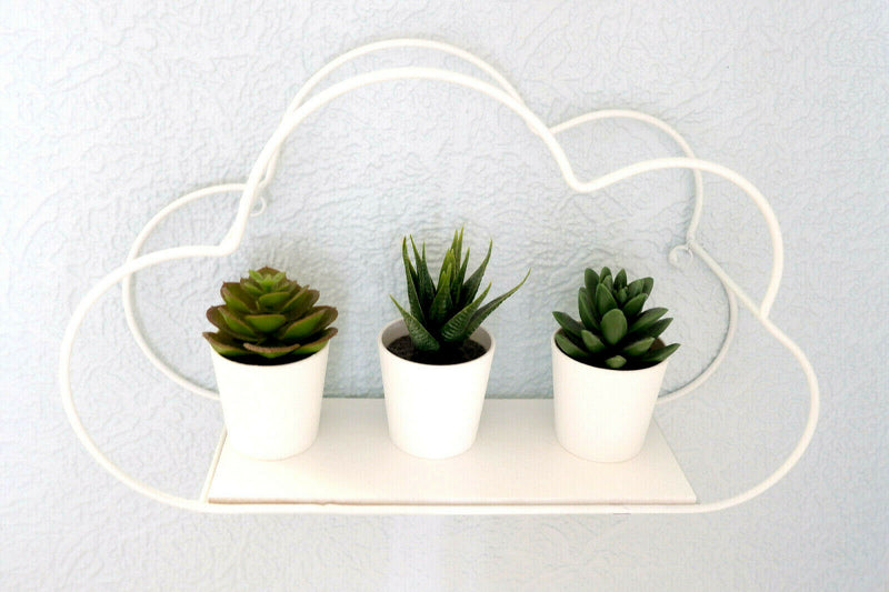 Sass and Belle Children White Cloud Shelf Nursery Bedroom Home Baby Wall Weather