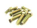 3/8 x 1 1/4 Unc Set Screws Fully Threaded Bolts Yellow Zinc Plated Pack of 10
