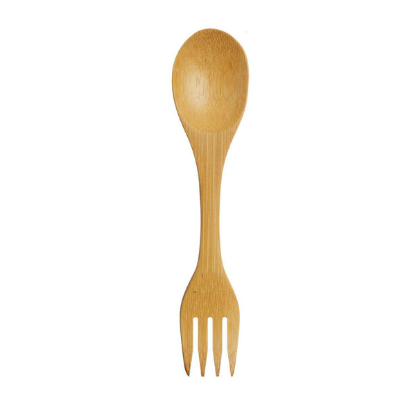 Sass and Belle Bamboo Splayed Spoon Fork Combo Camping Lunch Picnic