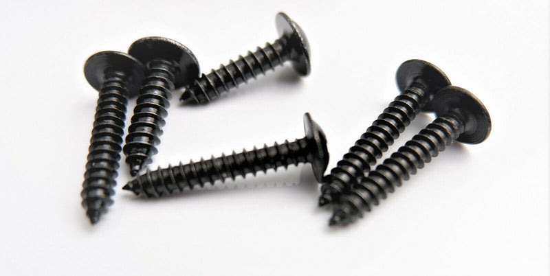 Set of 215 Assorted No.4 6 8 & 10 Black Flange Pozi Pan Self Tapping Screws