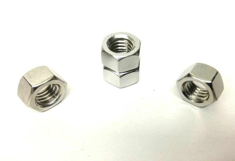 1/4, 5/16, 3/8, 1/2" UNC A2 Stainless Steel Hex Hexagon Nuts